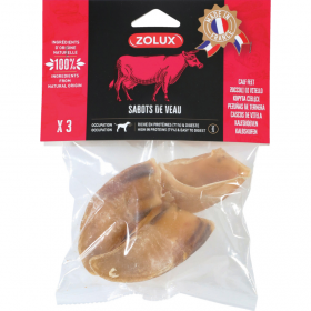 Кучешко лакомство Zolux Calf Hooves 3бр. - 90g сушени телешки копита